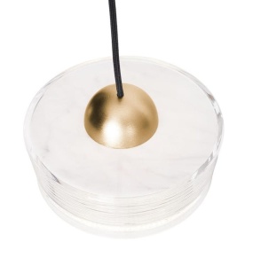 Lustra LIPARI P0544 LED Alb Auriu - Img 4