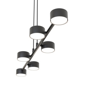 Lustra MEGARA 6 Negru - Img 2