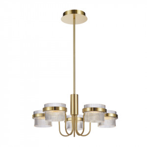 Lustra moderna aurie din metal cu 5 brate din sticla Tiara
