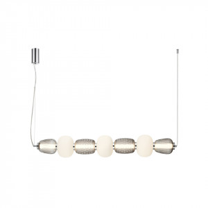 Lustra moderna chrome din metal cu led Eris