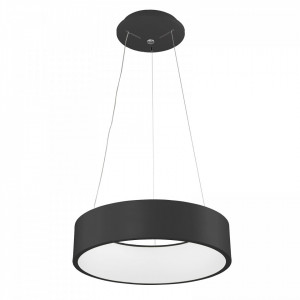 Lustra moderna neagra circulara cu led Chiara 3000k