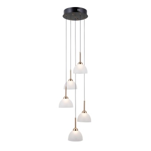 Lustra Montiela Negru Auriu 5 x LED - Img 1