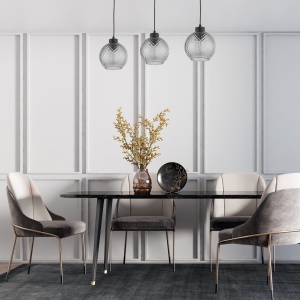 Lustra Negru 3xE27 DEVON 4628TK - Img 2