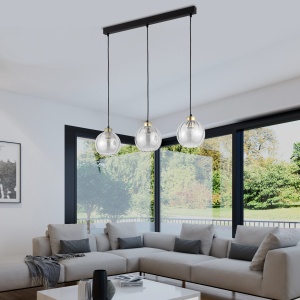 Lustra Negru Auriu 3xE27 DEVI 4580TK - Img 3
