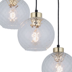 Lustra Negru Auriu 3xE27 DEVON 4586TK - Img 4
