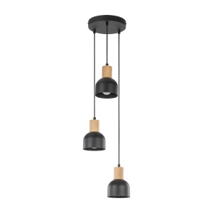 Lustra Negru Bej 3xE27 CAIRO 4895TK