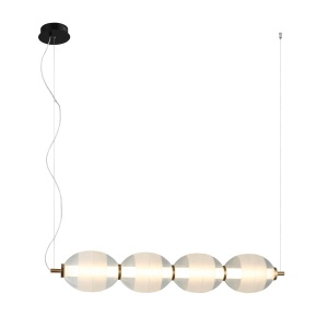 Lustra Rinot Transparent, Negru 1xLED