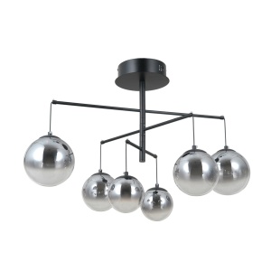 Lustra Velada Negru 6 x LED