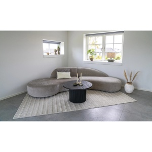 Masa de cafea rotunda cu blat aspect lemn 80cm Boavista - Img 2