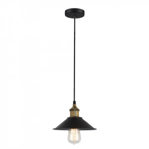 Pendul modern negru cu detalii aurii Kermio d21