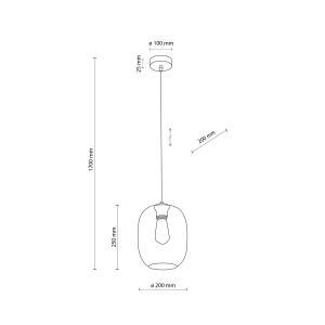 Pendul Negru 1xE27 ELIO 4338TK - Img 4
