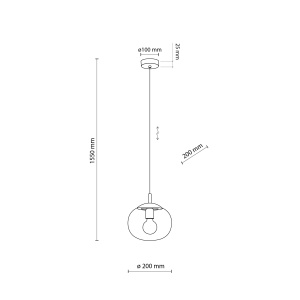 Pendul Negru 1xE27 VIBE 5826TK - Img 4