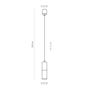 Pendul Negru Auriu 1xGU10 ELIT 4366TK - Img 4