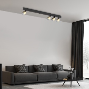 Plafoniera Negru Auriu 4xGU10 TOP 6314TK - Img 2