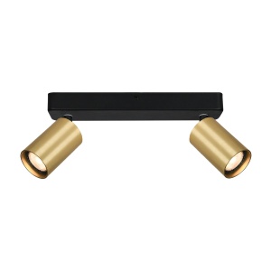 Plafoniera Nesto Auriu, Negru 2xGU10