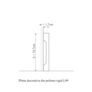Plinta polimer rigid, Allegria, L9-10.7x1.7x200 cm - Img 2
