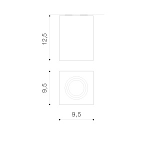 Spot aplicat ELOY 1 Alb/Negru - Img 2