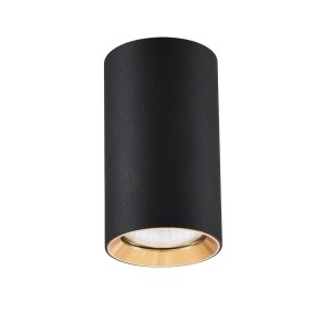 Spot aplicat Manacor 13 cm Negru - Auriu 1xGU10 - Img 1