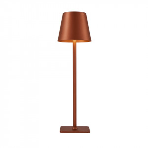 Veioza moderna maro din metal cu led Atlas