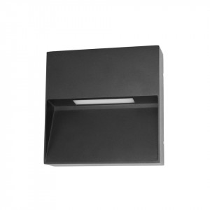 Aplica perete exterior moderna neagra cu led Fenis 4k