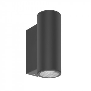Aplica perete exterior moderna neagra cu led Lenta 3k