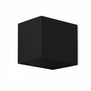 Aplica perete exterior moderna neagra patrata Kandanchu S