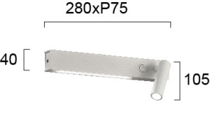 Aplica perete LED 3000K Molly 4243500 - Img 2
