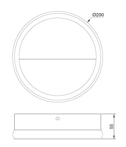 Aplica perete LED 8W 3000K KITESURF Negru 8592 - Img 2
