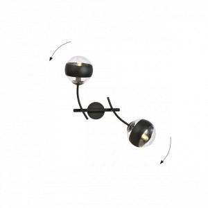 Aplica neagra, Aplica perete, Aplica dormitor neagra, Aplica perete lampa, Lampa de perete, Aplica dormitor, Iluminat interior, Aplica perete moderna, Aplica living, Aplica moderna dormitor, Aplica dormitor moderna, Aplica de perete living, Aplica de pere