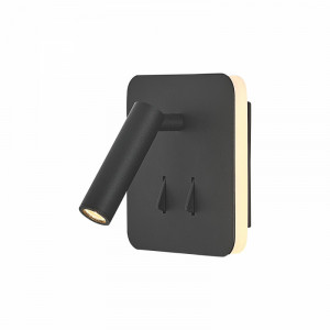 Aplica perete moderna neagra patrata minimalista Cayman