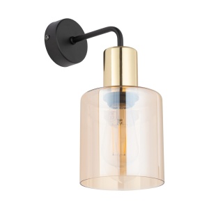 Aplica perete Negru Auriu 1xE27 SIERRA 6664TK - Img 1