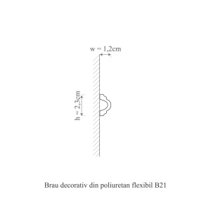 Brau poliuretan flexibil, Manavi, B21F - 2.3x1.2x200 cm - Img 2