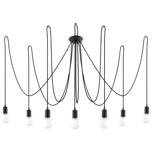 Candelabru EDISON 7 Negru