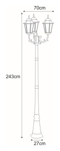 Lampa de gradina K-7006A2/3 Negru - LOZANA - Img 2