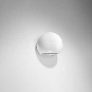 Lampă de perete lăcuită GLOBE Alb lucios - Img 2