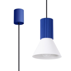 Lampă suspendată ESTRIA 1 alb/ultramarin
