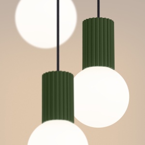 Lampă suspendată HALO 3P Verde măsliniu - Img 4