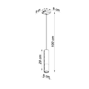 Lampă suspendată LOOPEZ 1 Negru Cupru - Img 4