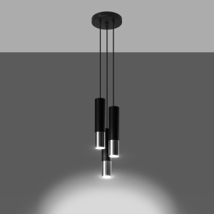 Lampă suspendată LOOPEZ 3P Negru Chrome - Img 3