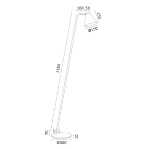 Lampadar 1 bec AVALONE A8001 - Img 4