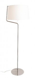 Lampadar alb, Lampa de podea alba, Lampa de podea chrome, Lampa de podea argintie, Lampadar chrome, Lampadar modern, Lampadar living, Lampadar dormitor, Lampadar metal, Lampa de podea moderna