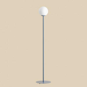 Lampadar modern albastru cu glob de sticla Pinne