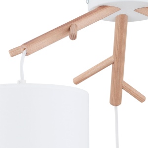 Lustra Alb Bej 3xE27 ALBERO 6553TK - Img 3
