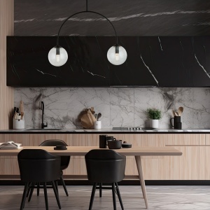 Lustra ARCHI 2 Negru TRANSPARENT - Img 4