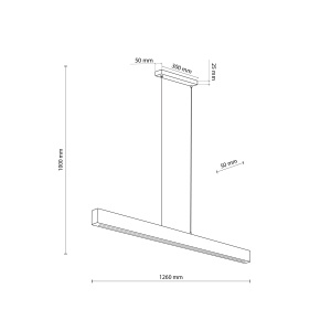 Lustra Bej Negru 1xLED TEO 1448TK - Img 2