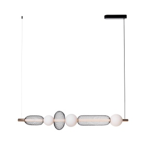 Lustra BORA P0593 LED Negru Auriu - Img 4