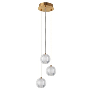 Lustra Brillant 3 Auriu LED CCT