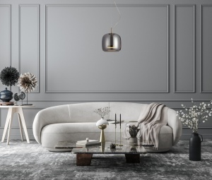 Lustra Caste Auriu 1 x LED - Img 2