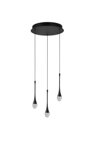 Lustra DALMA 3 ROUND Negru