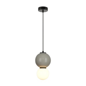 Lustra Gri - Alb LED becuri Pieve - Img 5